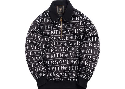 versace kith jacket quater zip monogram|Versace quarter zip pullover.